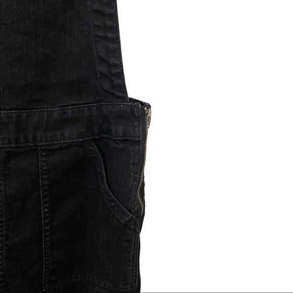 Madewell Demi Bootcut Stretch Denim Overalls Black Frost Medium - Picture 12 of 12